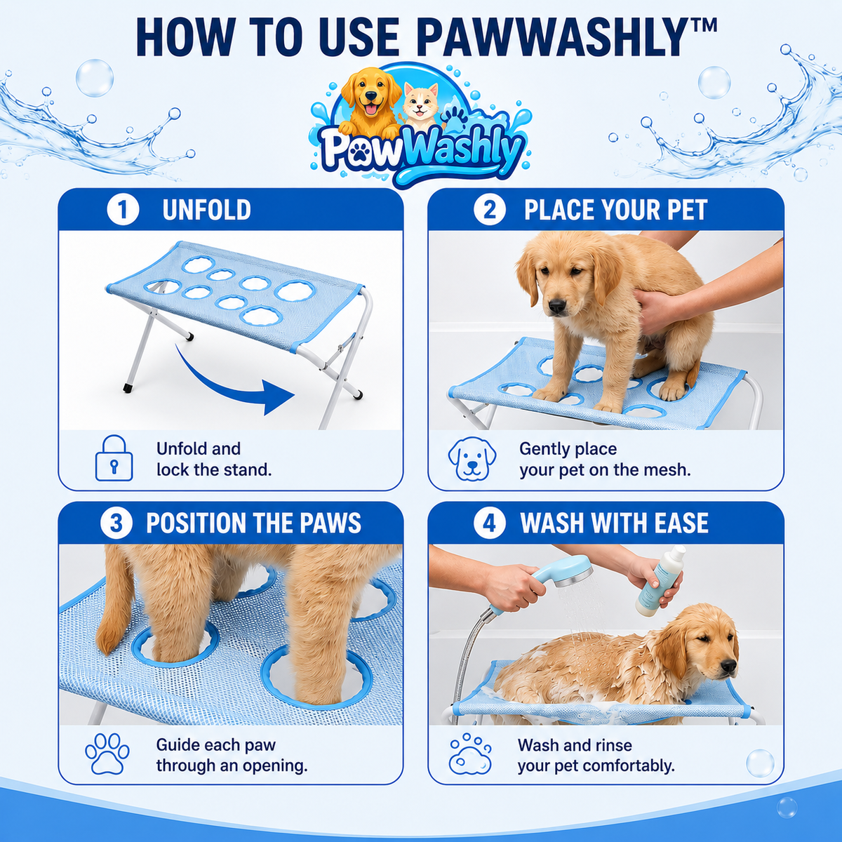 PawWashly™ Haustierwaschstation