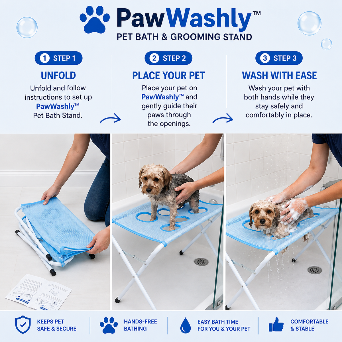 PawWashly™ Haustierwaschstation